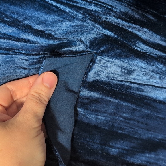 Sapphire Blue Brushed Long Velvet Blazer by The Drop NWT Womens Size S - Picture 8 of 10